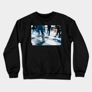 Blur of People Crossing Shibuya Crossing in Tokyo Crewneck Sweatshirt